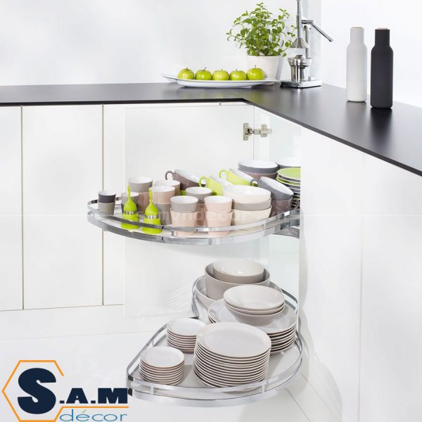 Mâm xoay góc Kessebohmer LeMans II - Hafele 541.32.670 Mâm xoay góc Kessebohmer LeMans II - Hafele 541.32.670