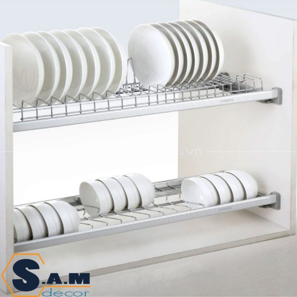 Giá bát 2 tầng Eurogold EPS800 Inox mờ, 800mm Giá bát 2 tầng Eurogold EPS800 Inox mờ, 800mm