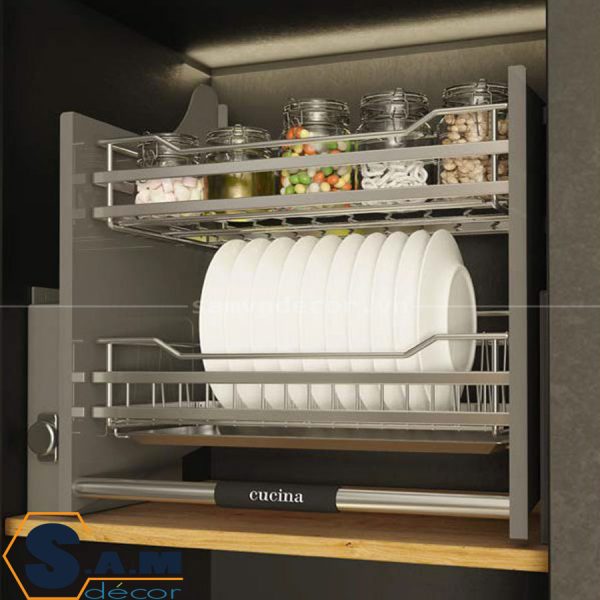 Giá bát dĩa di động Cucina Lento 800mm Hafele 504.76.207 Giá bát dĩa di động Cucina Lento 800mm Hafele 504.76.207