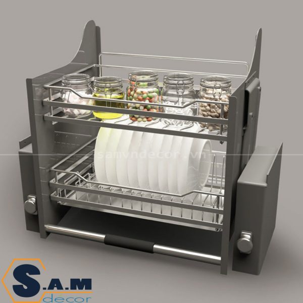 Giá bát dĩa di động Cucina Lento 800mm Hafele 504.76.207 Giá bát dĩa di động Cucina Lento 800mm Hafele 504.76.207