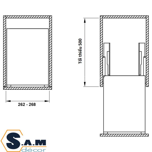 Rổ dao thớt, chai lọ đa năng Hafele Cucina 549.20.213 Rổ dao thớt, chai lọ đa năng Hafele Cucina 549.20.213