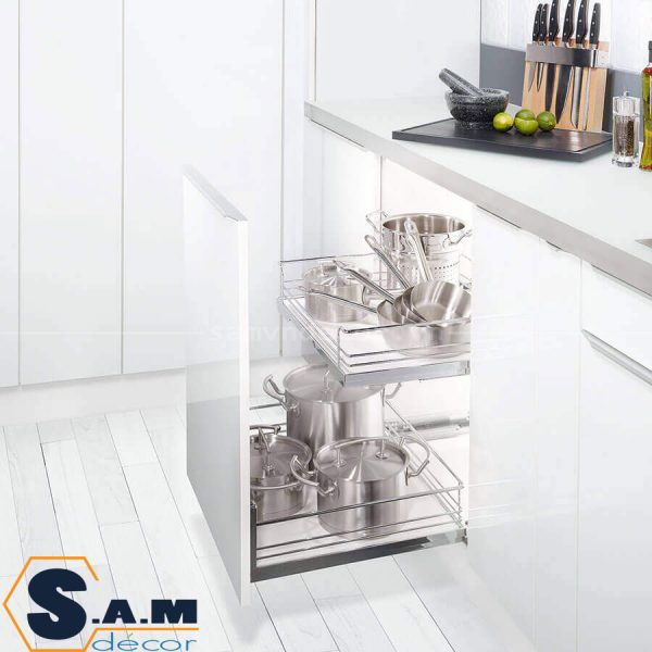 Bộ rổ kéo phía trước và Rổ kéo lọt lòng cho tủ bếp dưới 450mm Bộ rổ kéo phía trước và Rổ kéo lọt lòng cho tủ bếp dưới 450mm