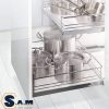Rổ kéo để xoong nồi Hafele 540.24.505 gắn cánh, tủ rộng 500mm