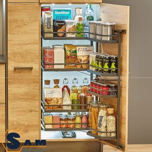 Tủ đồ khô 3 tầng Tandem Pantry Hafele 545.93.436