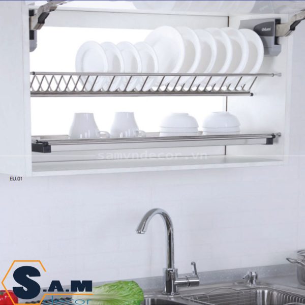 Giá bát cố định chữ V Eurogold EU01060 600mm, Inox