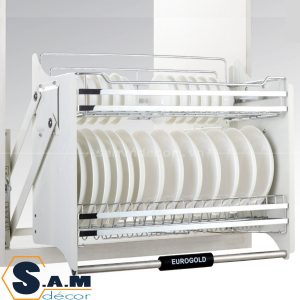 Giá bát nâng hạ Eurogold EUI160 Inox mạ crom, 600mm