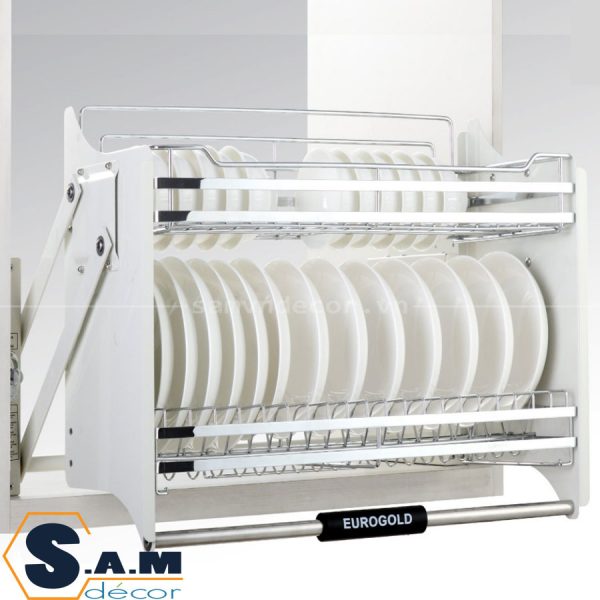 Giá bát nâng hạ Eurogold EUI160 Inox mạ crom, 600mm Giá bát nâng hạ Eurogold EUI160 Inox mạ crom, 600mm