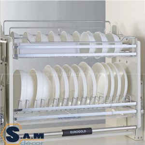 Giá bát nâng hạ Eurogold EVI180 Inox mờ, 800mm