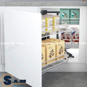 Giá góc liên hoàn nan dẹt Eurogold EPSL101 Inox mờ, xoay trái