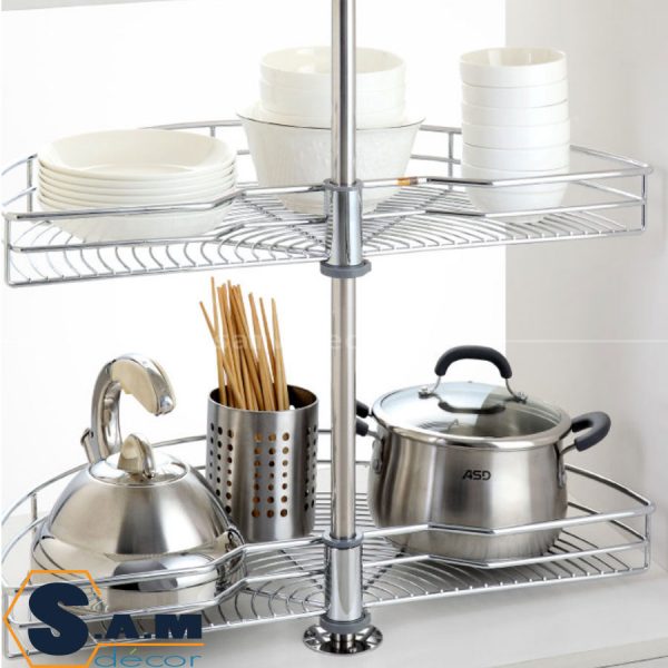 Mâm xoay 1/2 Eurogold EP180C Inox mờ, nan tròn
