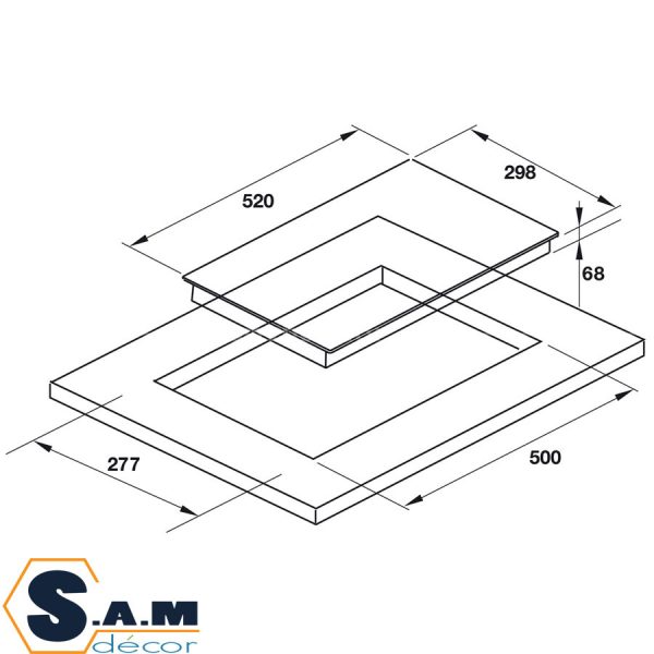 Bếp từ Domino 2 vùng nấu Hafele HC-I302D 536.01.900 Bếp từ Domino 2 vùng nấu Hafele HC-I302D 536.01.900