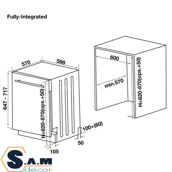 Máy rửa chén âm tủ toàn phần Hafele HDW-FI60D