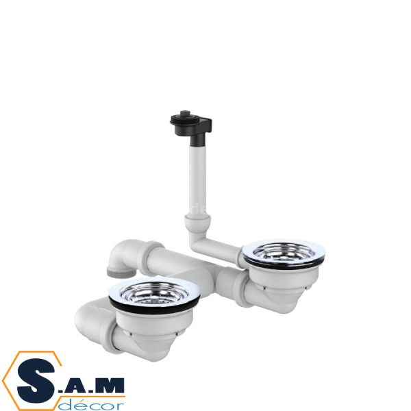 Bộ xả chậu bếp đá 2 ngăn Hafele 570.35.917 Bộ xả chậu bếp đá 2 ngăn Hafele 570.35.917