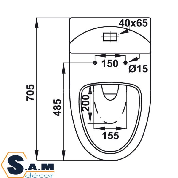 Bàn cầu 1 khối Hafele ICONIC 588.79.402