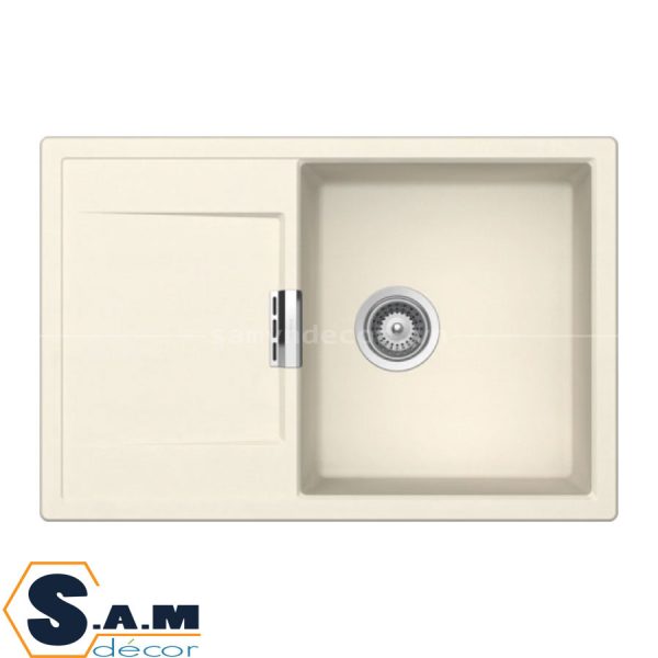 Bồn rửa chén Hafele HS20-GKD1S60 đá Gransilk màu kem 570.30.930