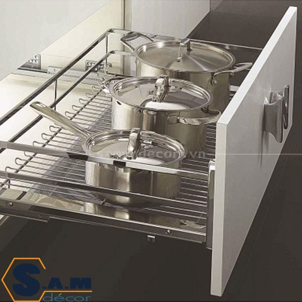 Giá để xoong nồi nan dẹt Huge H-XN1375 750mm