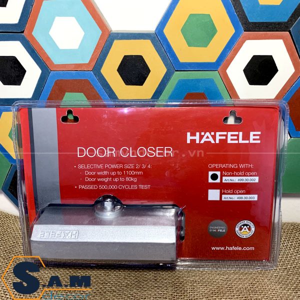 Tay đẩy hơi Hafele 499.30.002 45-80kg không giữ cửa