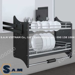 Giá bát nâng hạ Oval Eurogold EPV9070 tủ rộng 700mm