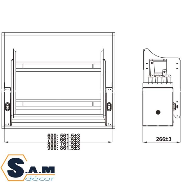 Giá bát nâng hạ 600mm Hafele Kosmo Oria 504.76.814 Giá bát nâng hạ 600mm Hafele Kosmo Oria 504.76.814